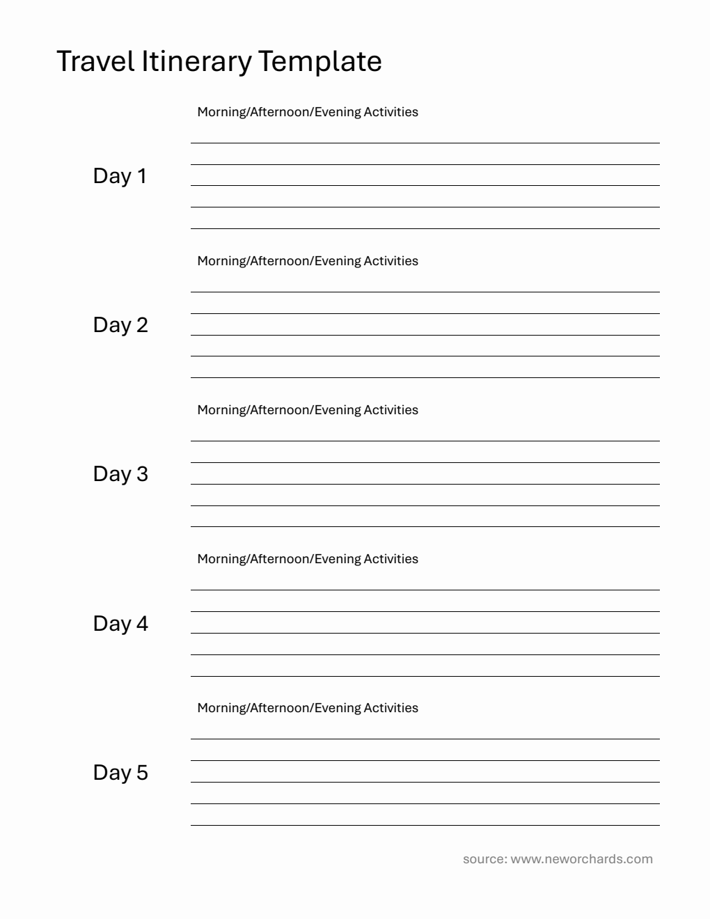Free Vacation Planner Templates PDF Word Excel Free Vacation Planner Templates PDF Word Excel
