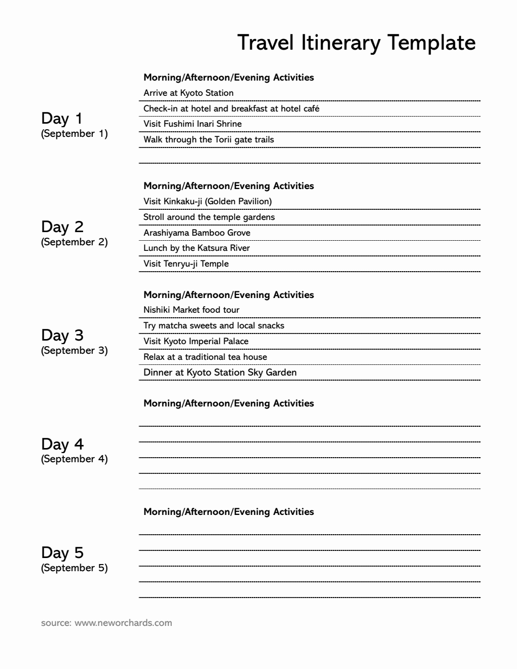 Free Itinerary Planner Templates PDF Word Excel free-itinerary-planner-templates-pdf-word-excel