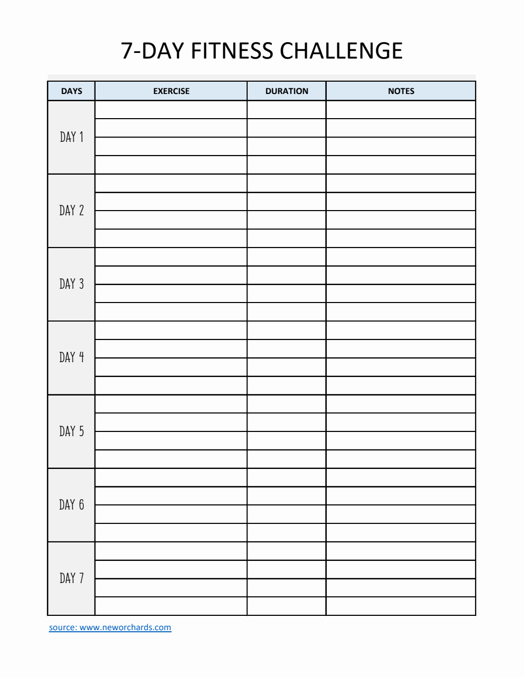 Free Exercise Tracker Templates PDF Word Excel free-exercise-tracker-templates-pdf-word-excel