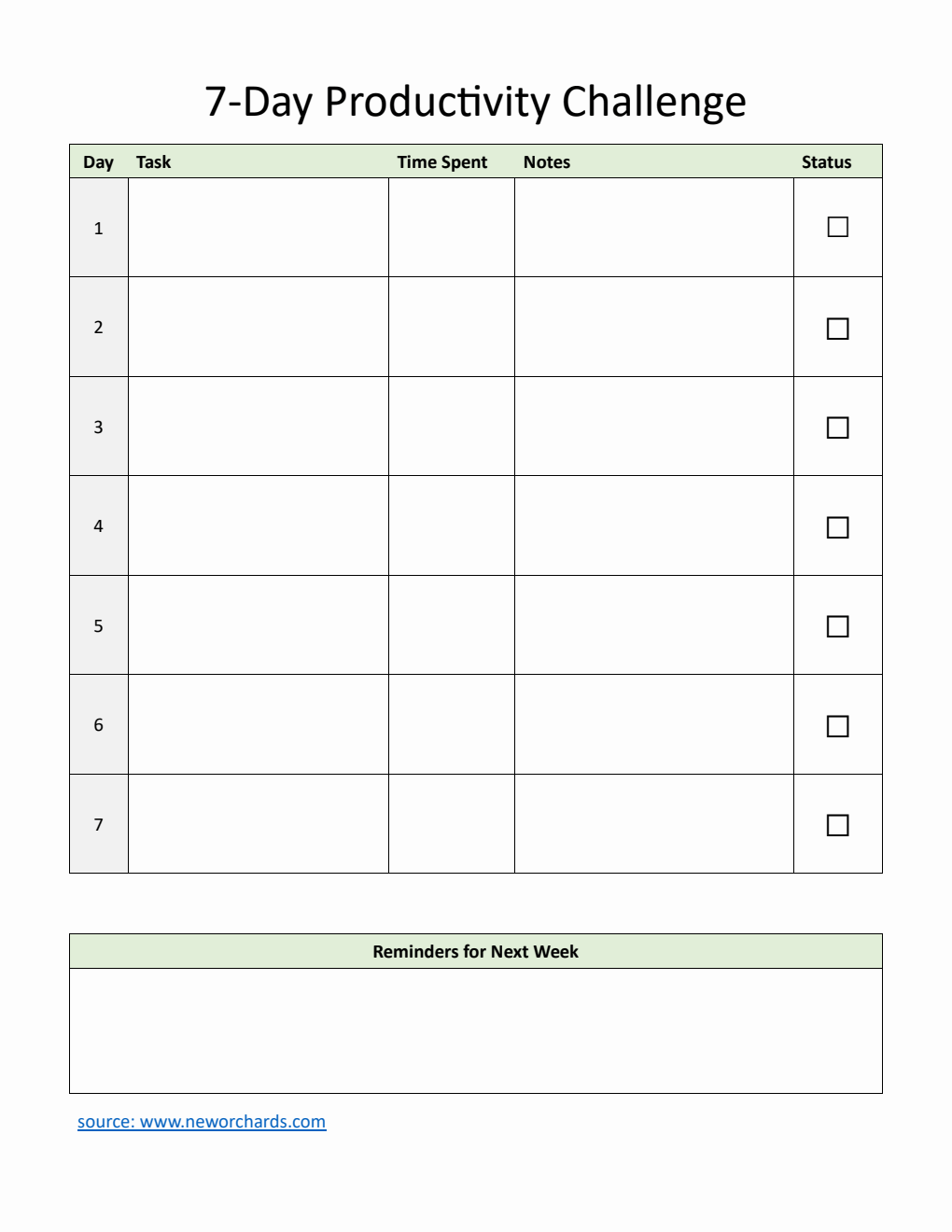 Free Weekly Checklist Templates (PDF, Word, Excel)