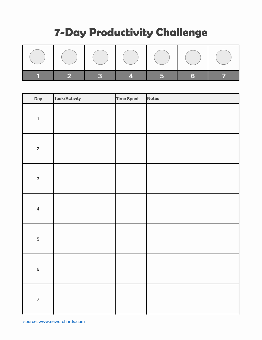 Free Challenge Templates (PDF, Word, Excel)