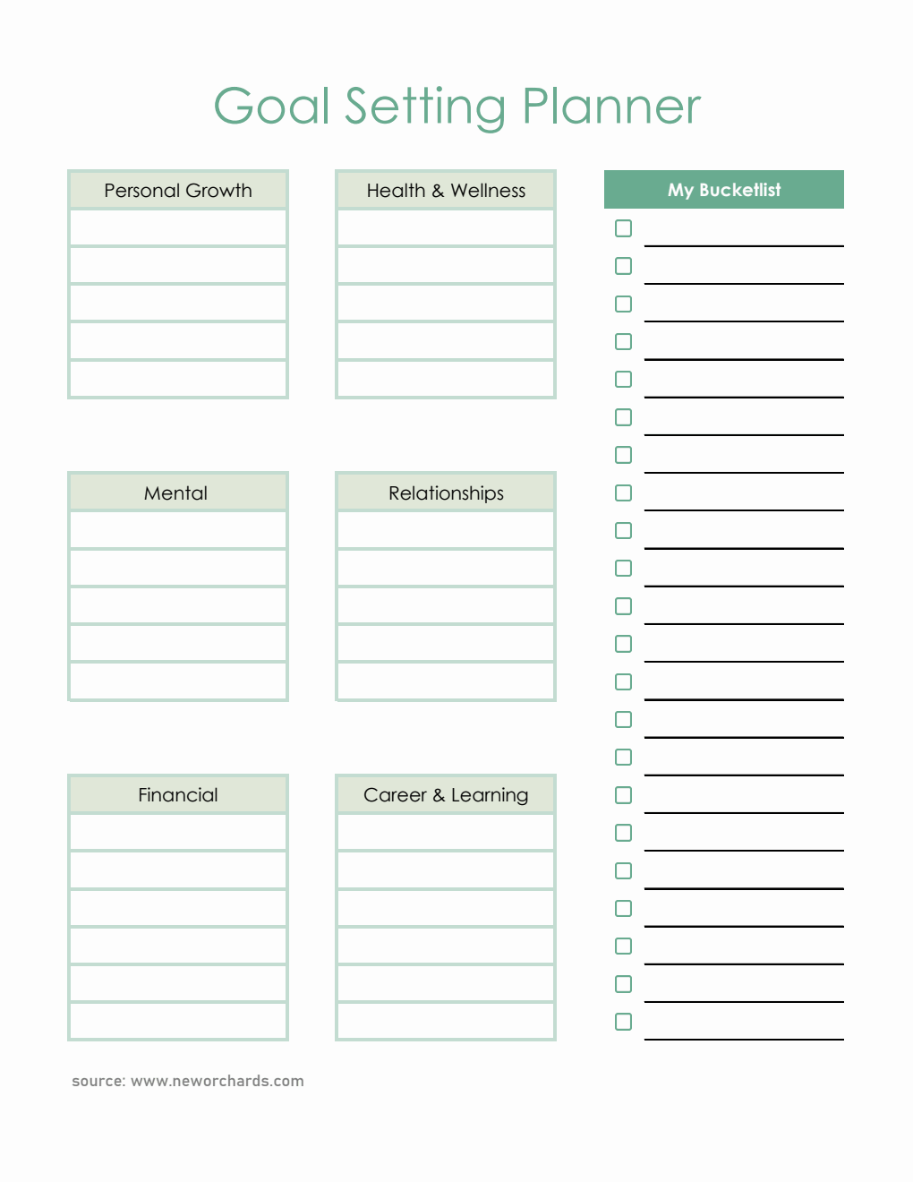 Free Personal Development Templates (PDF, Word, Excel)