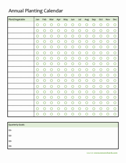 Free Planting Schedule Template (PDF)