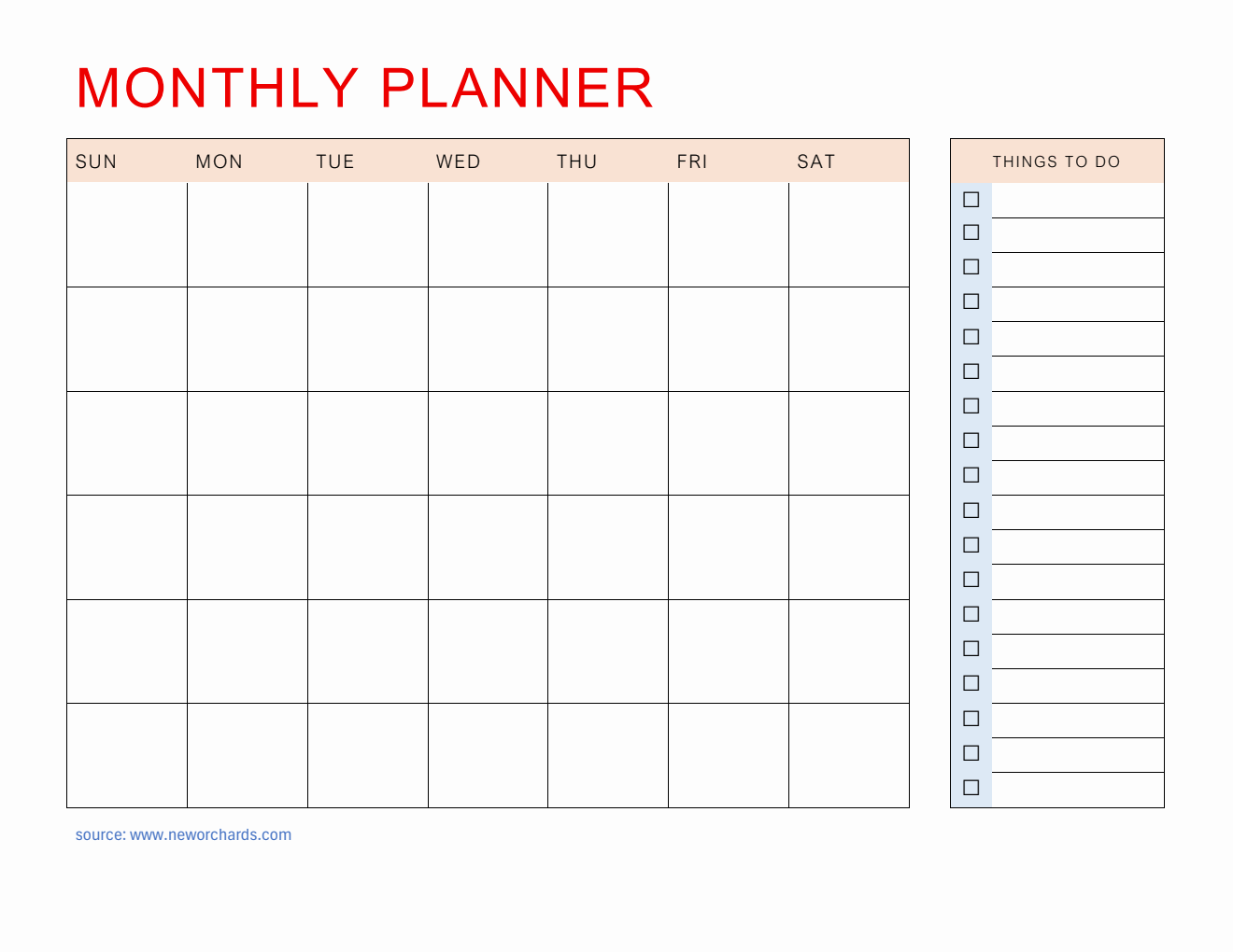 Month Word Example Free Monthly Checklist Templates (PDF, Word, Excel)