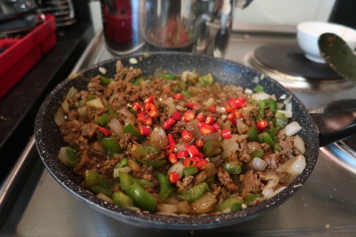 Beef Chili with Red Beans and Rice (AKA Chili Cheese and Rice)