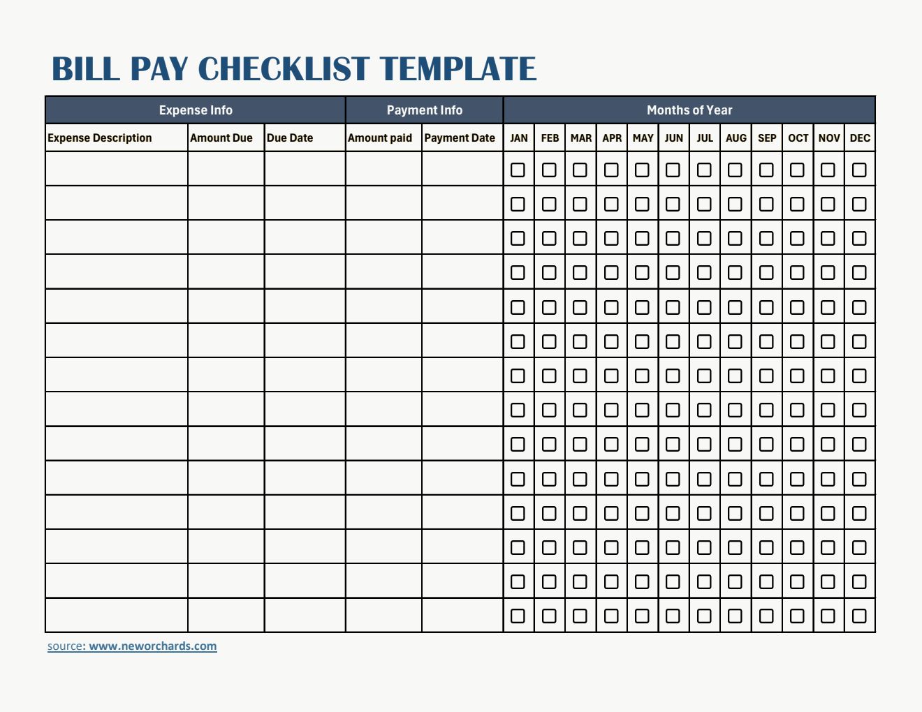 Free Payment Checklist Templates (PDF, Word, Excel)