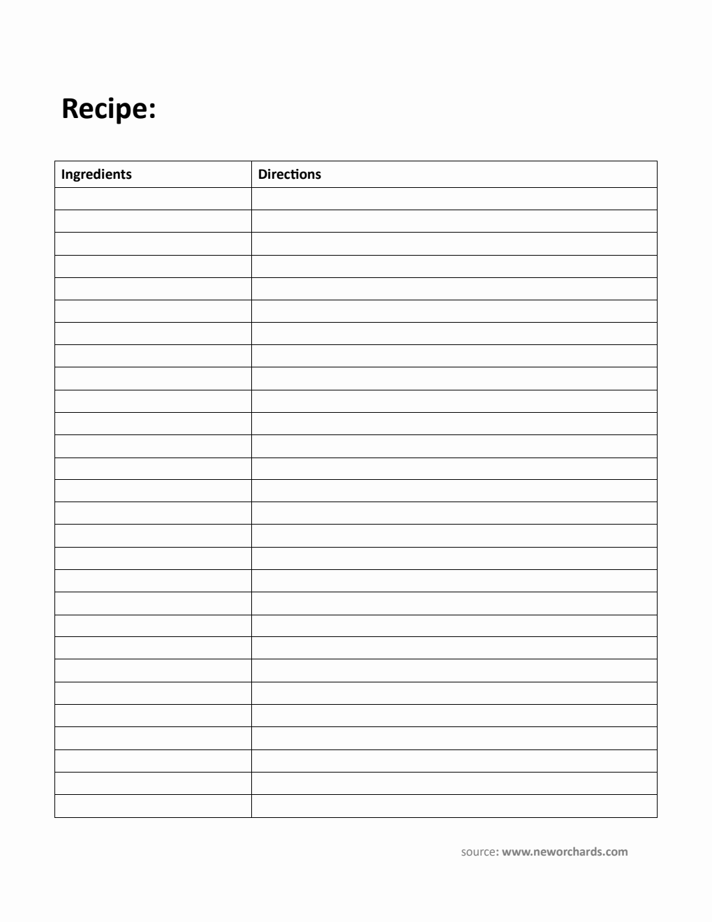 Free Recipe Card Templates (PDF, Word, Excel)