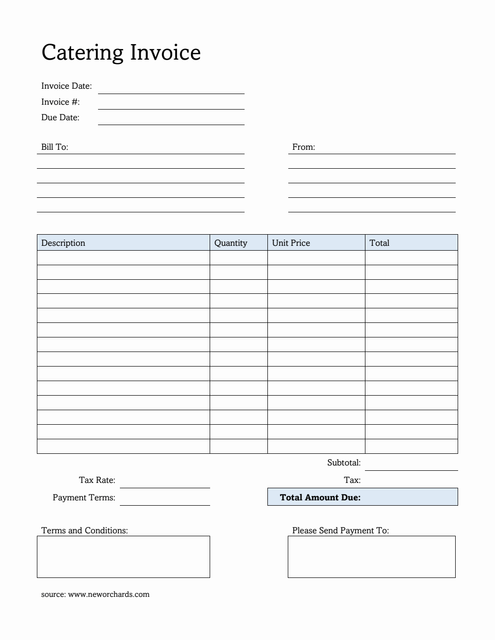 free catering templates (pdf, word, excel) Images High... Free Catering Templates (PDF, Word, Excel)