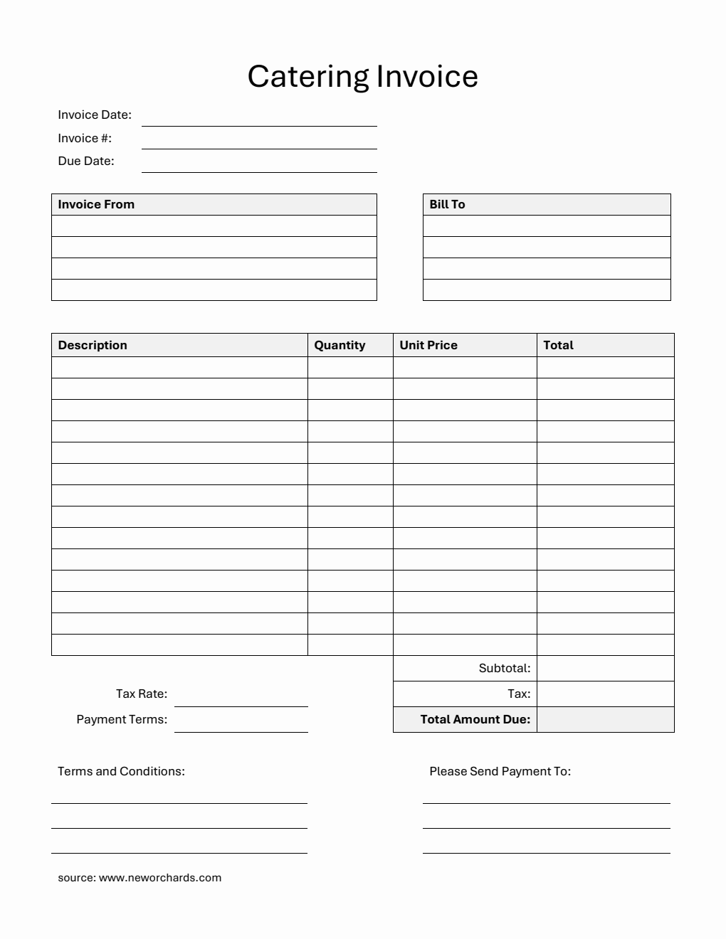  Catering Invoice Template in PDF
