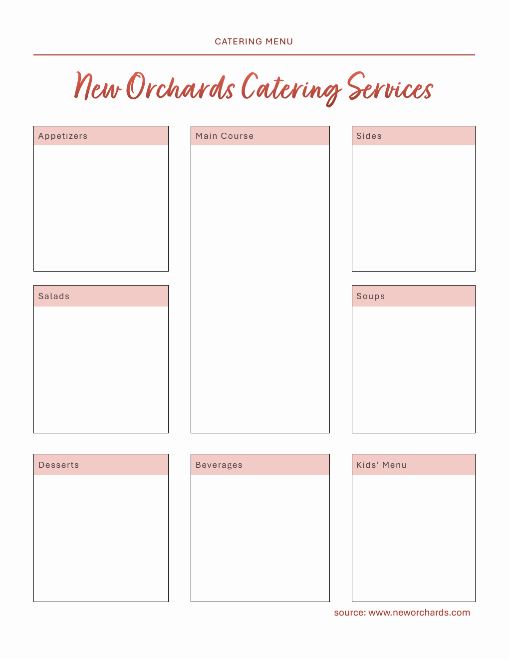 Free PDF Menu Planner Templates