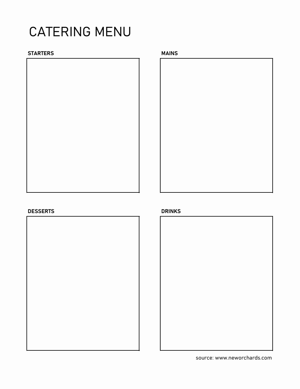 catering email template - printable word searches... Free Catering Templates (PDF, Word, Excel)