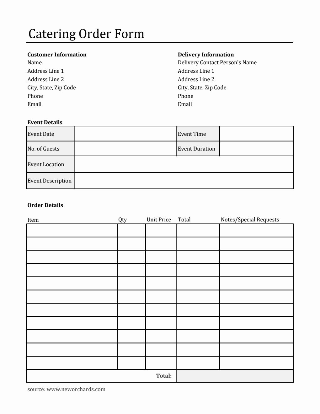 catering services order form template | jotform Images... Free Catering Templates (PDF, Word, Excel)