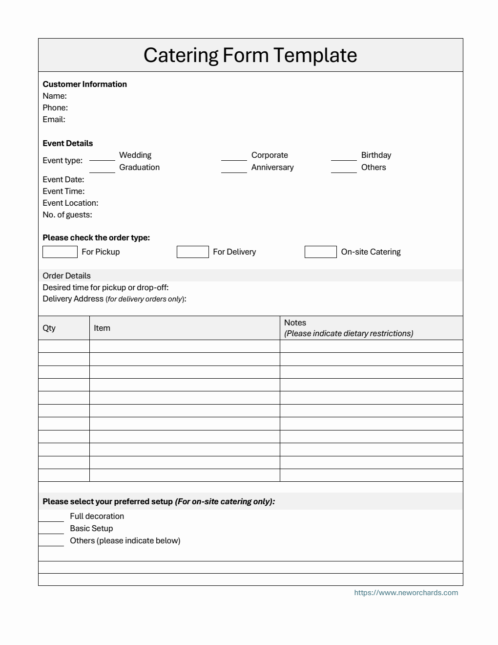 home | caterease orders Images High Quality Grahic Free Order Form Templates (PDF, Word, Excel)