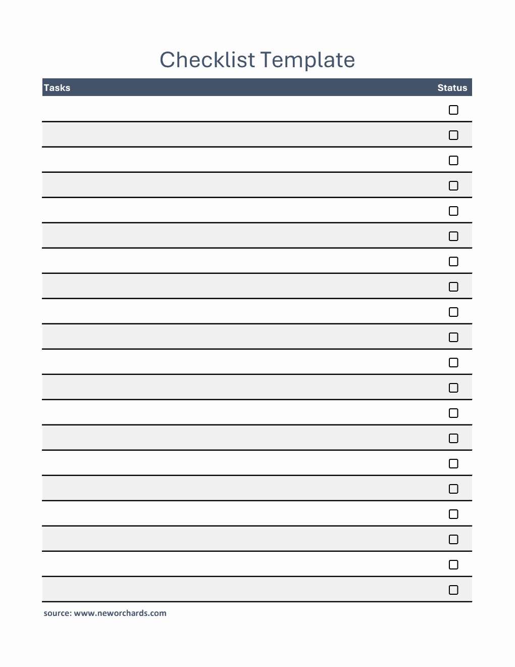 Free Checklist Templates (PDF, Word, Excel)