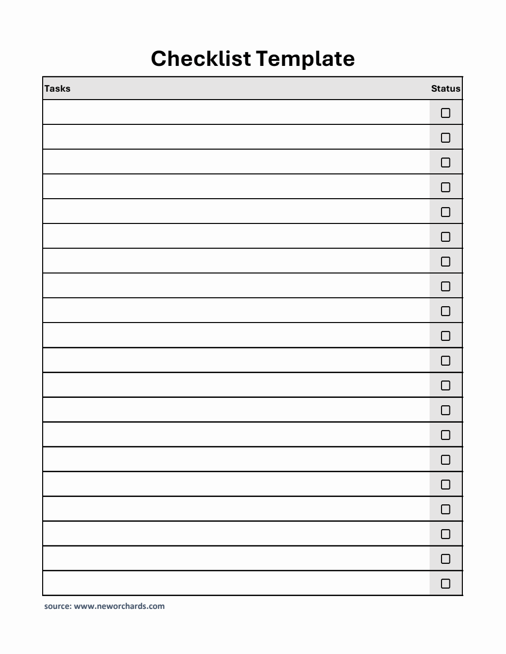 Free Checklist Templates (PDF, Word, Excel)