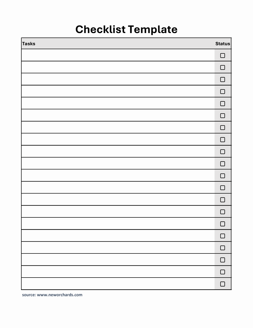 Free Checklist Templates (PDF, Word, Excel)