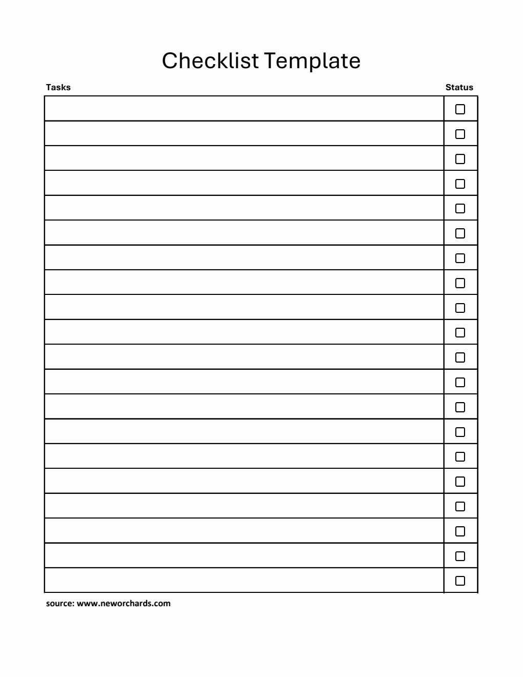 Free Checklist Templates (PDF, Word, Excel)