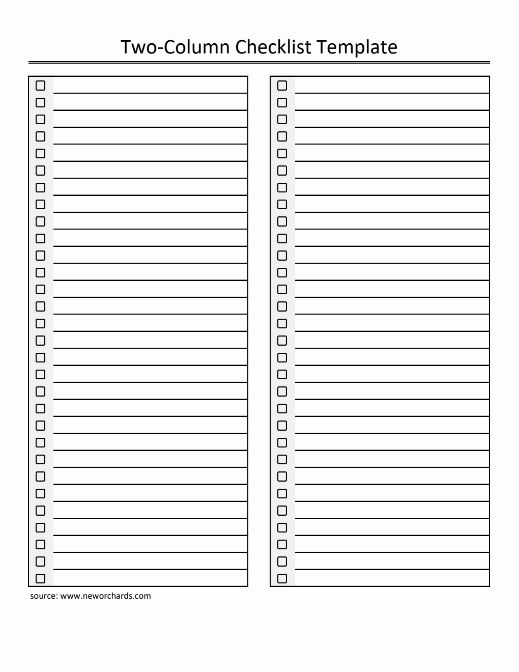 Free Checklist Templates (PDF, Word, Excel)