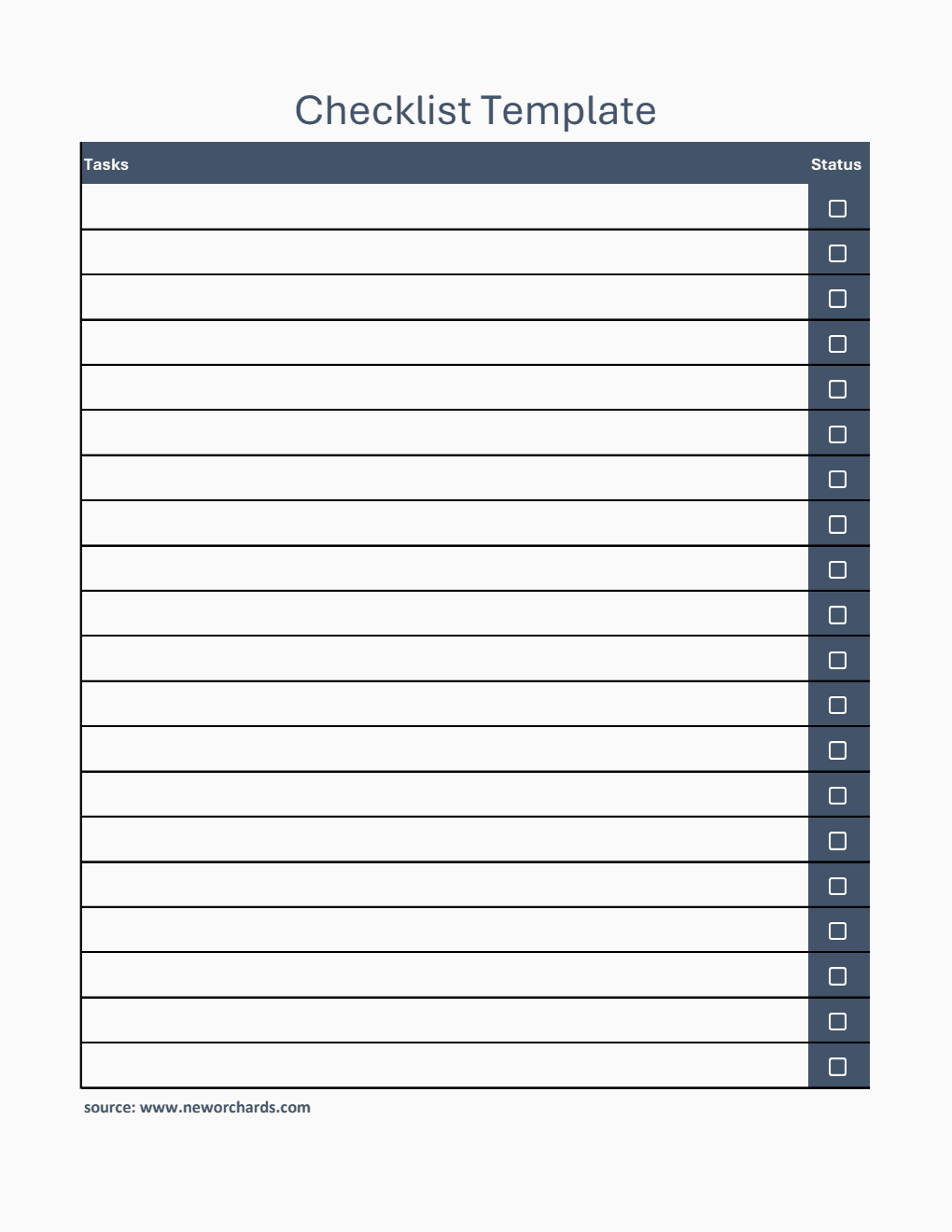 Free Checklist Templates (PDF, Word, Excel)