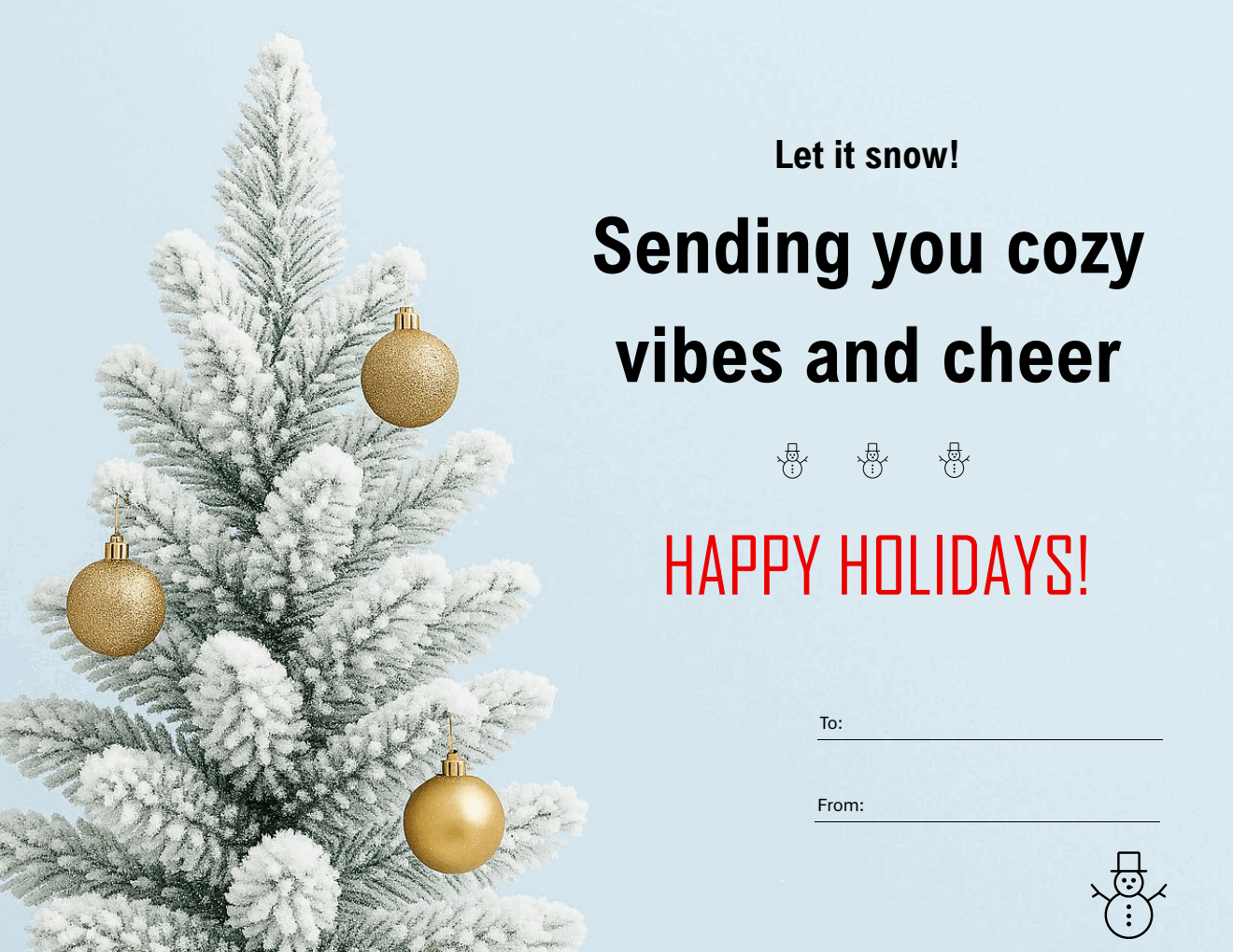 Christmas Card Template - PDF