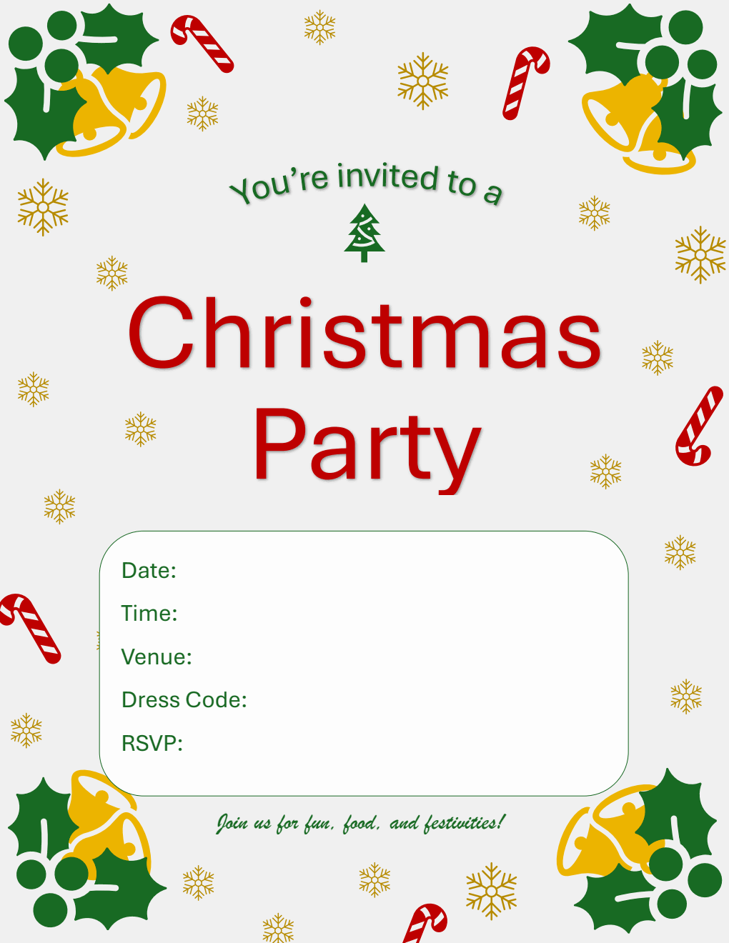 Free Christmas Invitation Templates (PDF, Word, Excel)