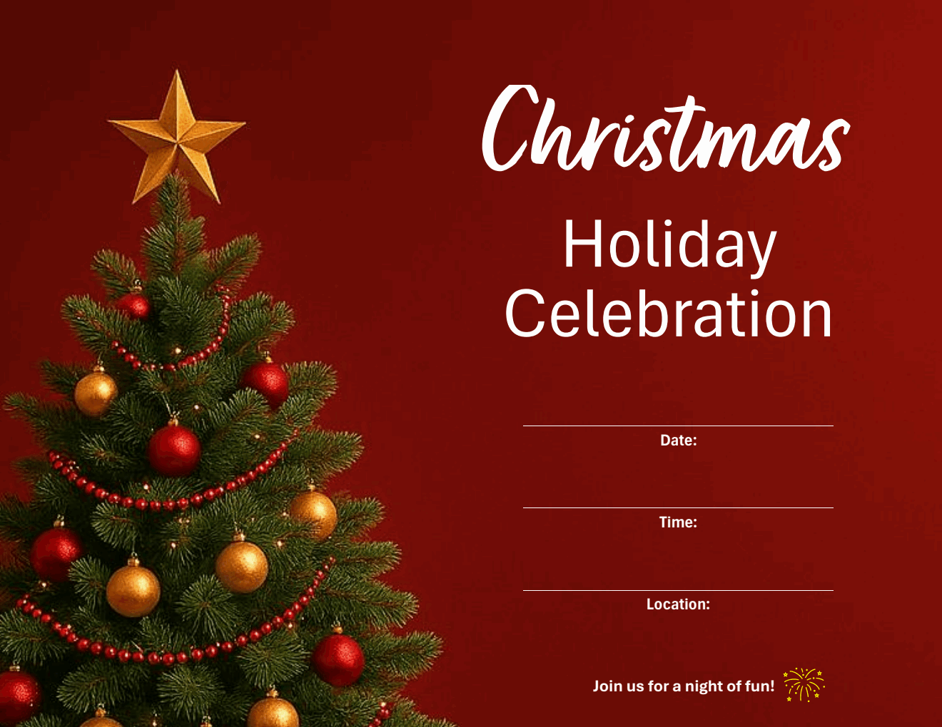 Free Christmas Invitation Templates (PDF, Word, Excel)