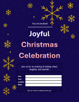 Downloadable Christmas Party Invitation Template Word