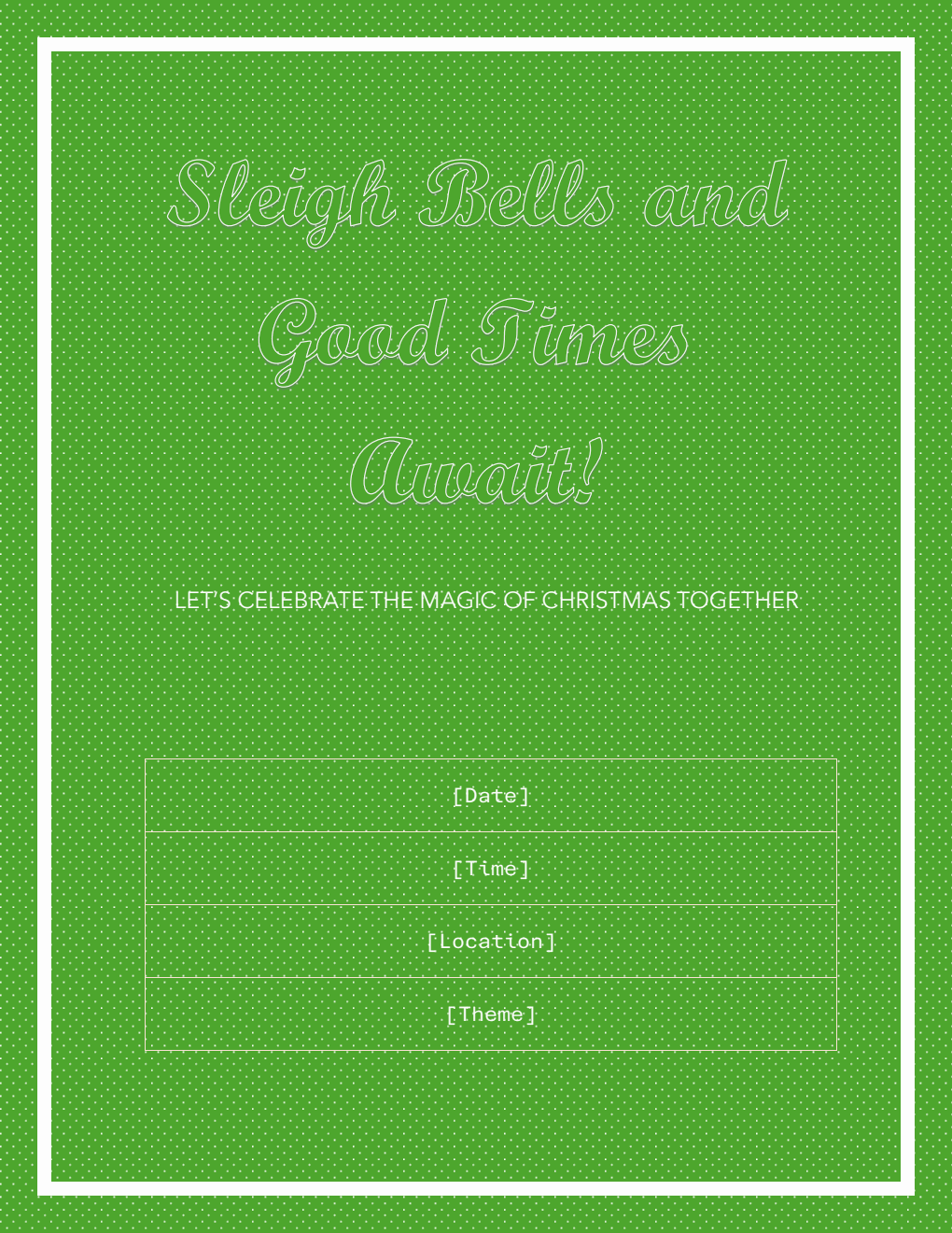 Free Word Christmas Invitation Templates