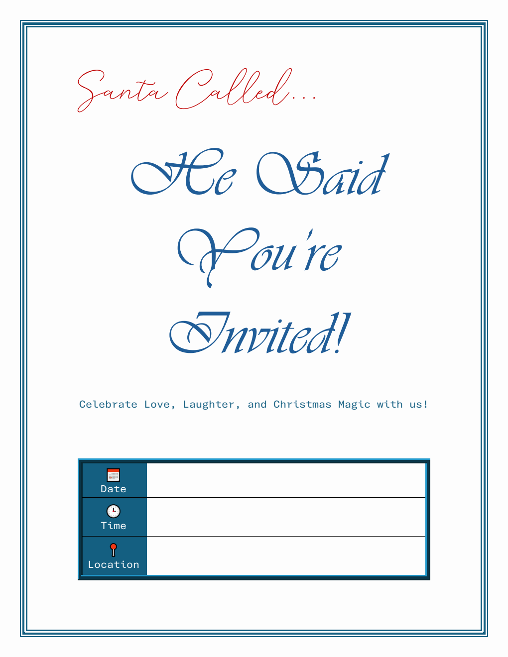 Free Christmas Party Invitation Word Template (Holiday Hotline)