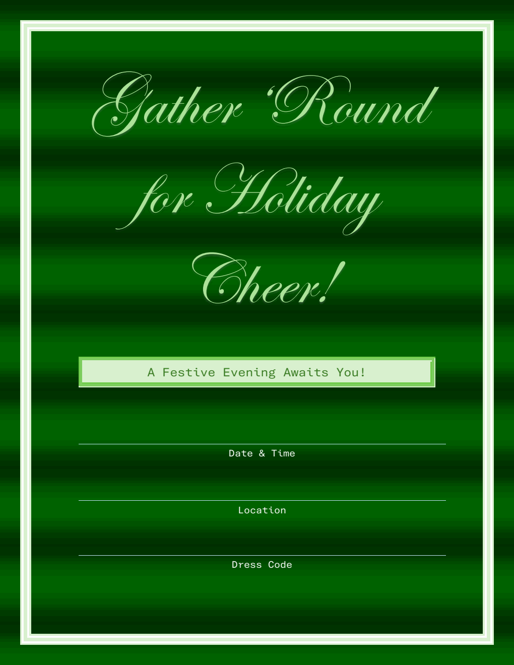 Free Word Christmas Invitation Templates