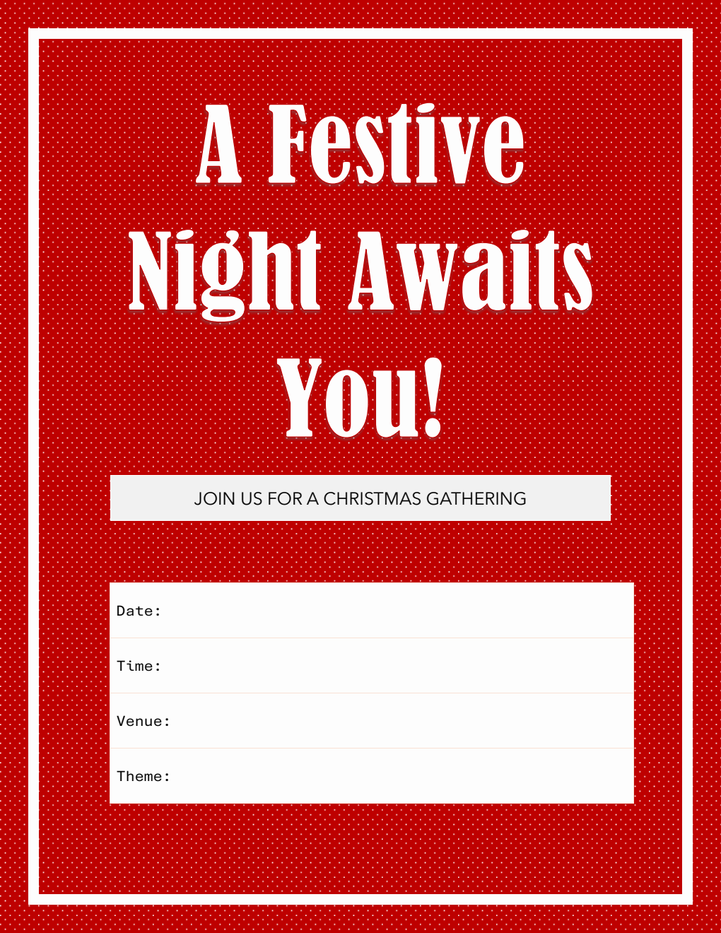 Free Word Christmas Invitation Templates