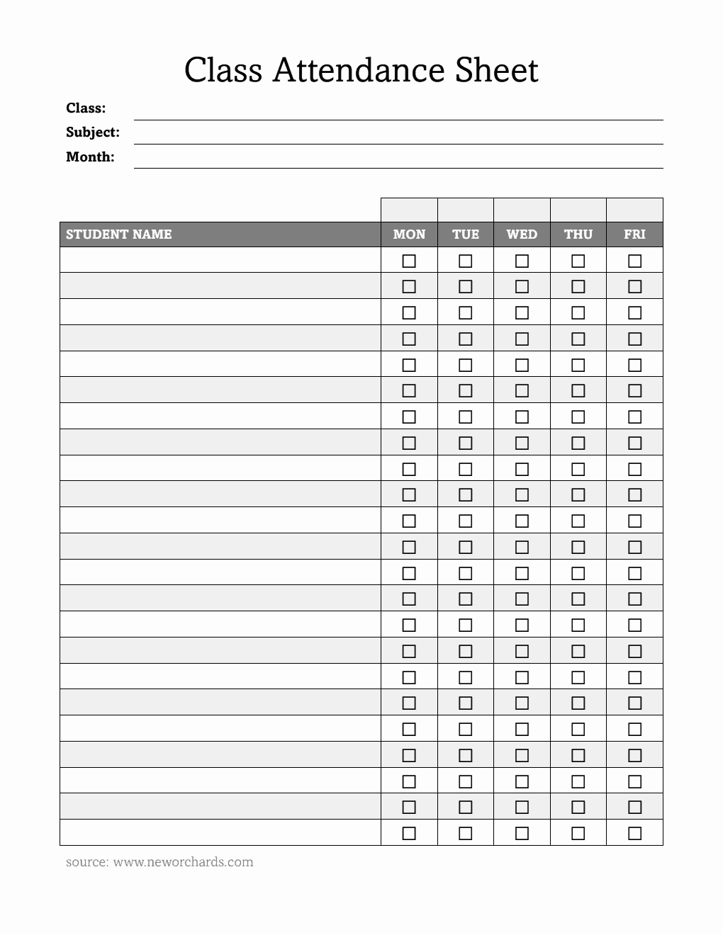 Free Word Checklist Templates
