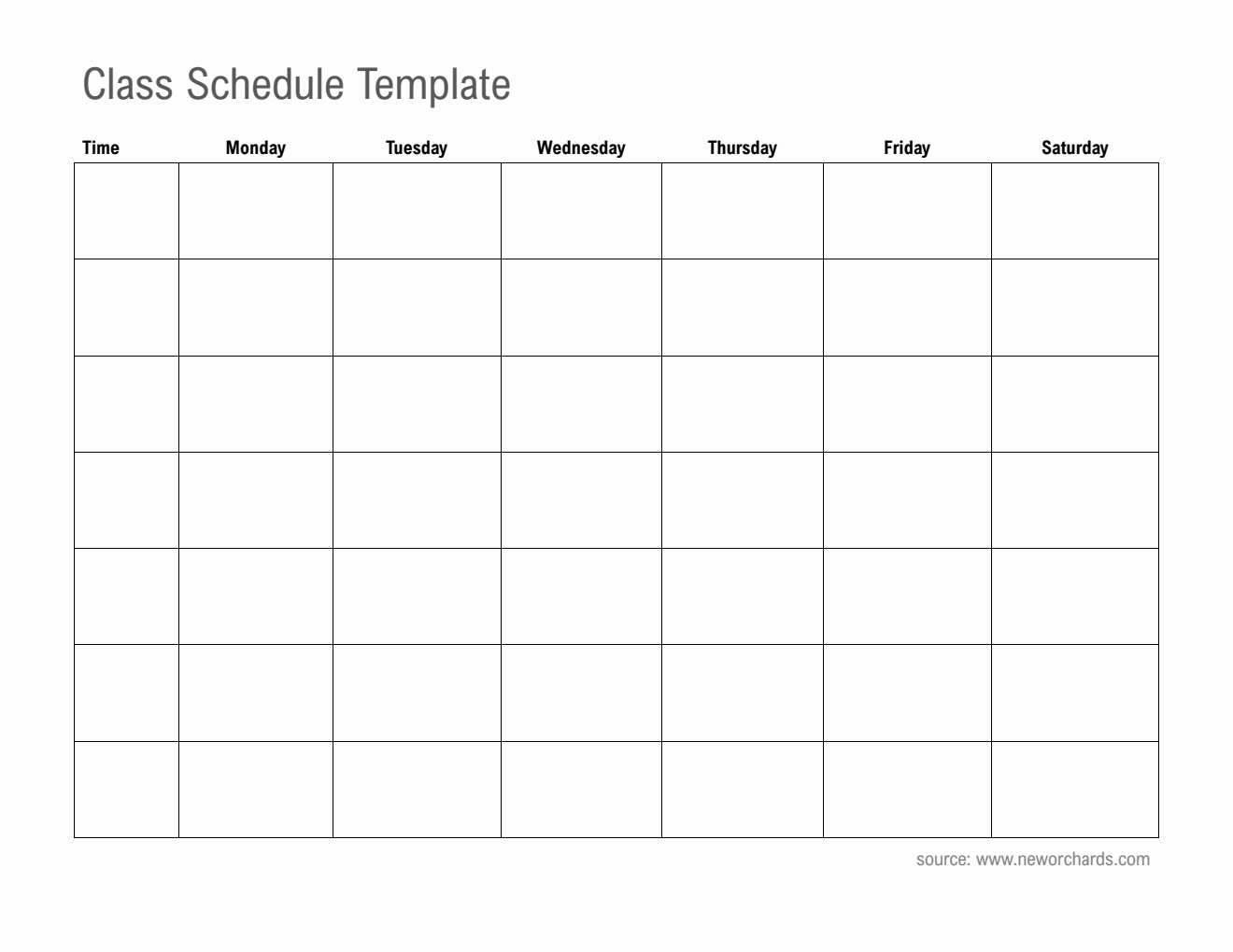 Free Class Schedule Planner Templates (PDF, Word, Excel)