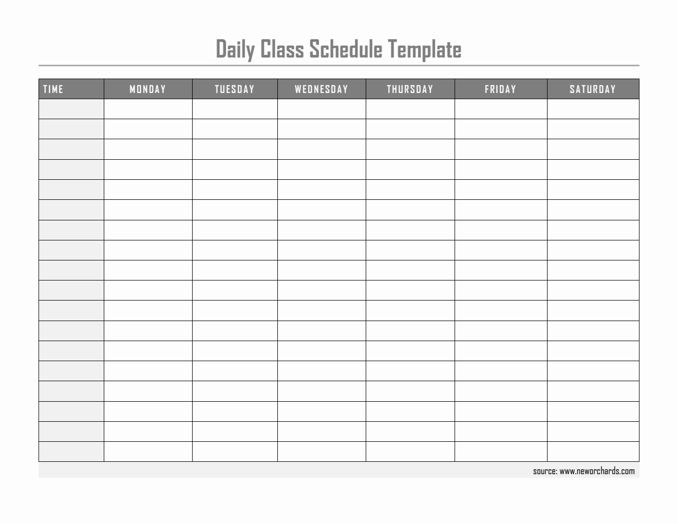 Student Course Schedule Free Course Schedule Planner Templates (PDF, Word, Excel)