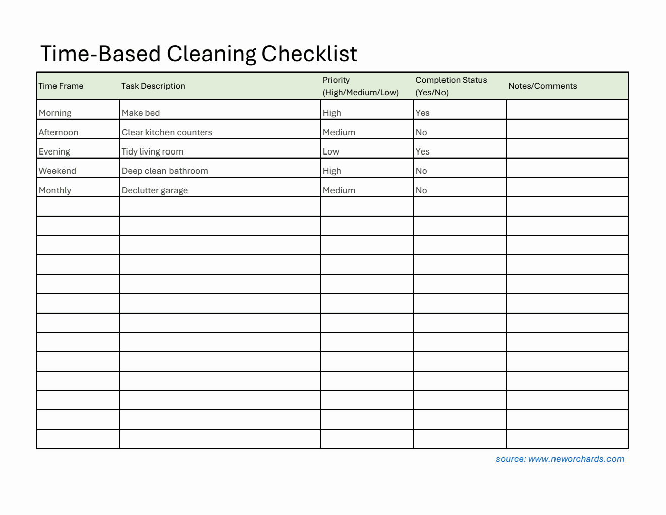 Cleaning Timetable Template In Excel cleaning-timetable-template-in-excel
