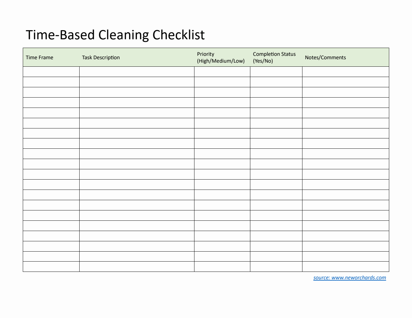 Free Cleaning Timetable Template In Word free-cleaning-timetable-template-in-word