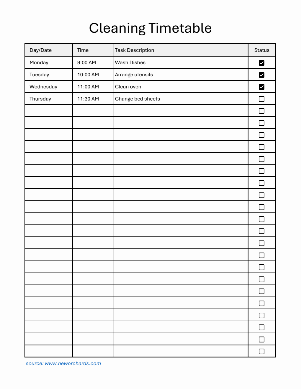 Free Cleaning Checklist Templates PDF Word Excel free-cleaning-checklist-templates-pdf-word-excel