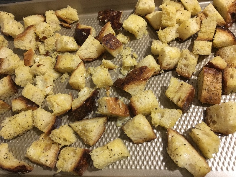 Crunchy Sourdough Croutons Recipe