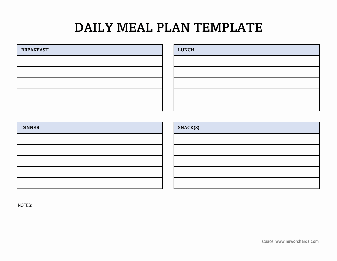 Free Meal Plan Templates PDF Word Excel Free Meal Plan Templates PDF Word Excel