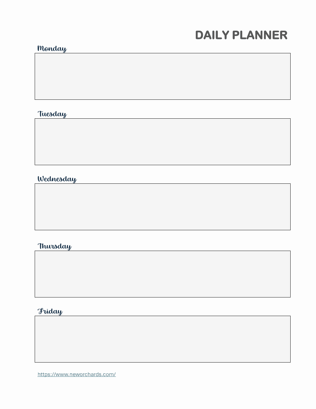 Daily Planner and Checklist Template in PDF (Printable)