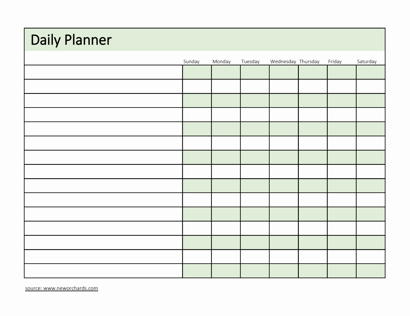 Free Daily Checklist Templates (PDF, Word, Excel)