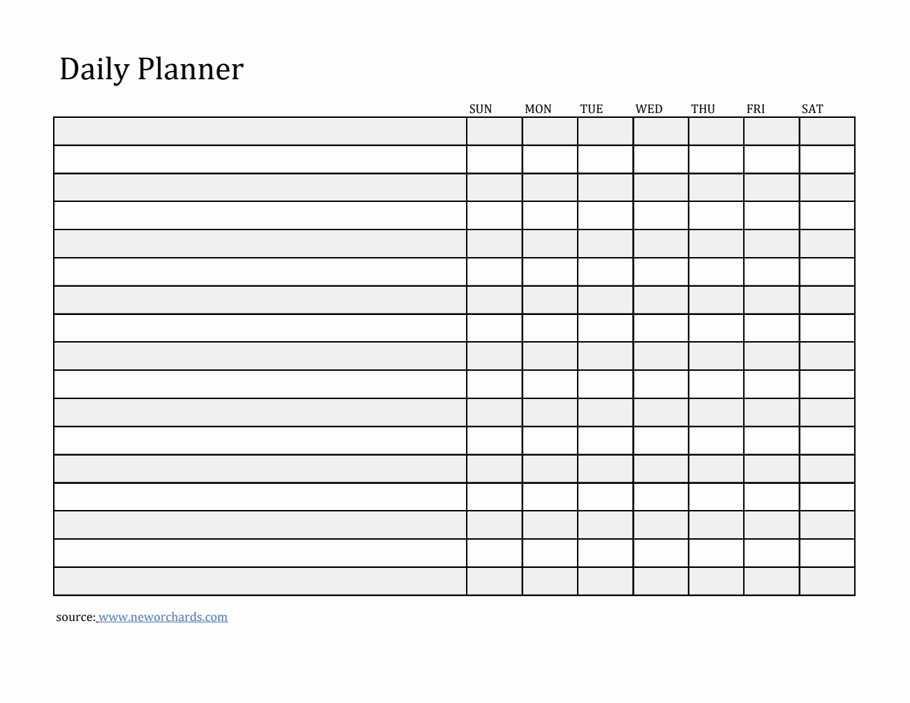 Free Daily Checklist Templates (PDF, Word, Excel)