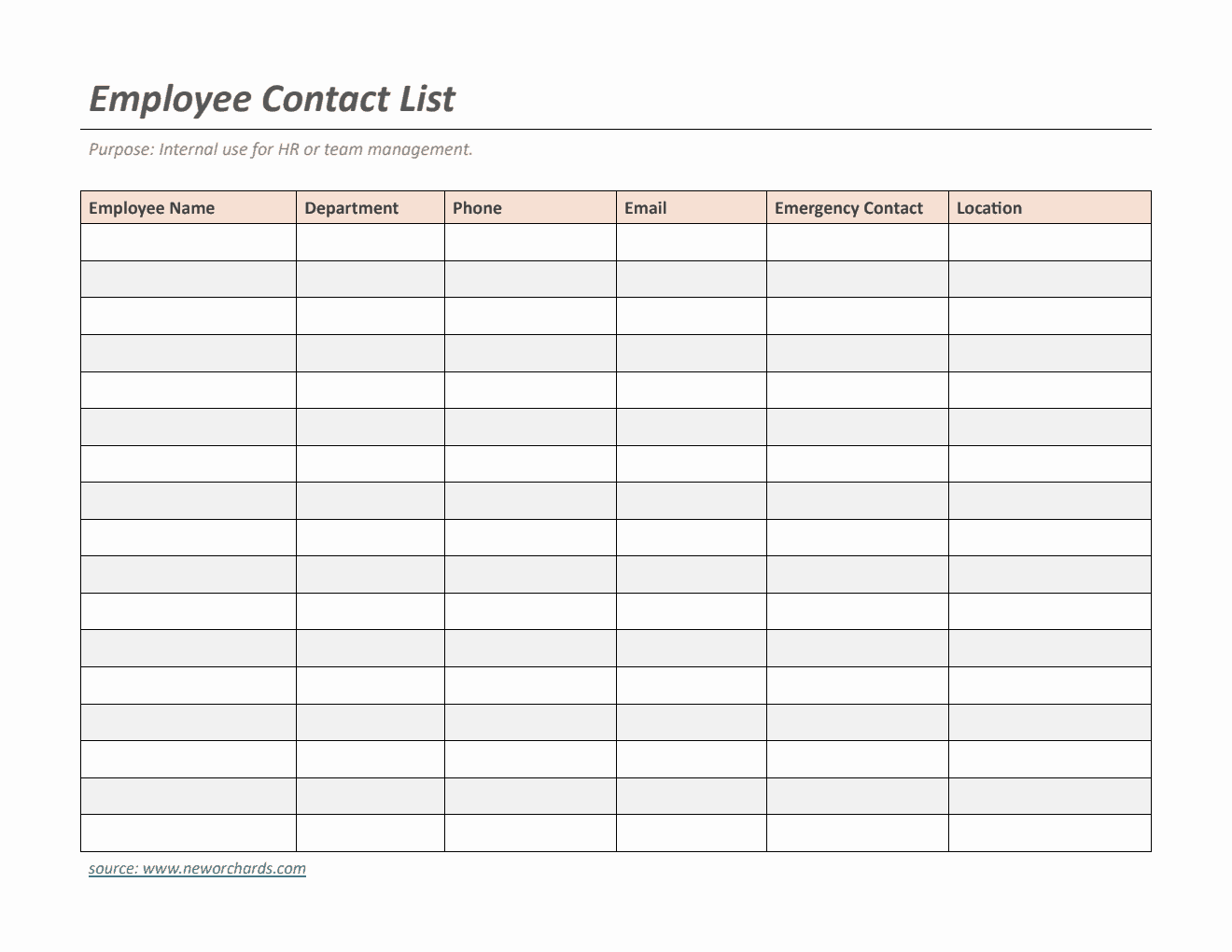 Free PDF Employee Templates free-pdf-employee-templates