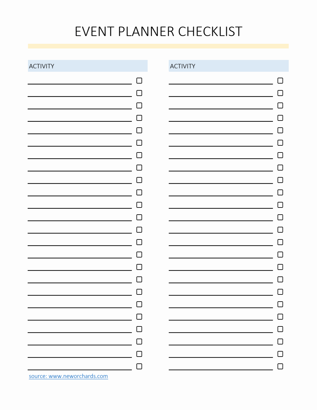 Free Excel Event Planning Templates