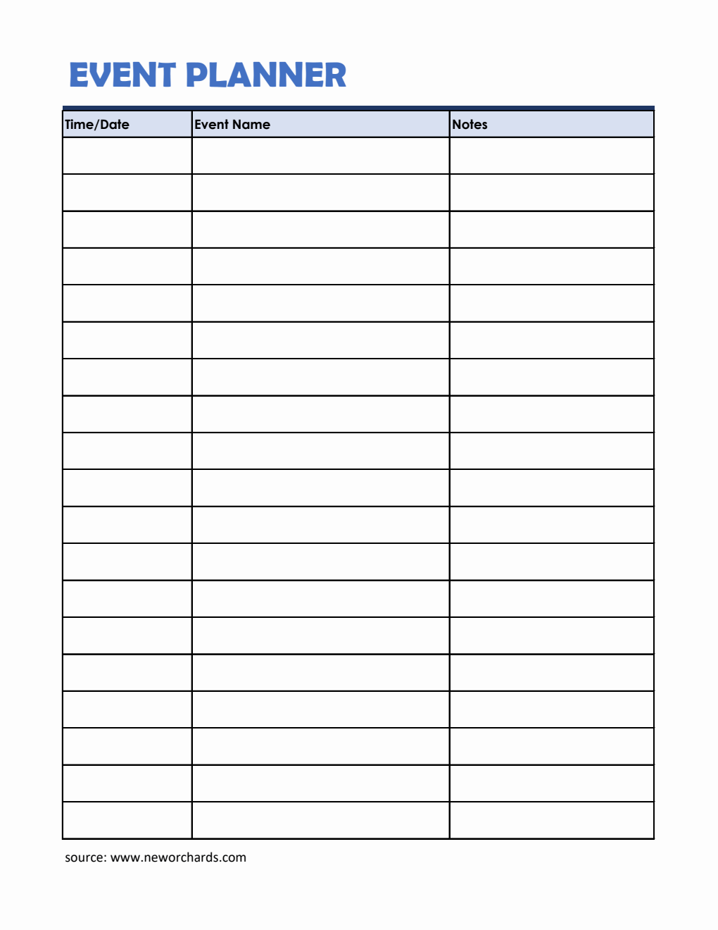 Free Excel Event Planning Templates