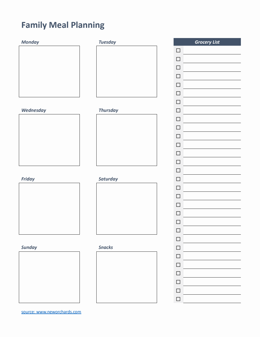 Free Meal Planning Templates PDF Word Excel Free Meal Planning Templates PDF Word Excel