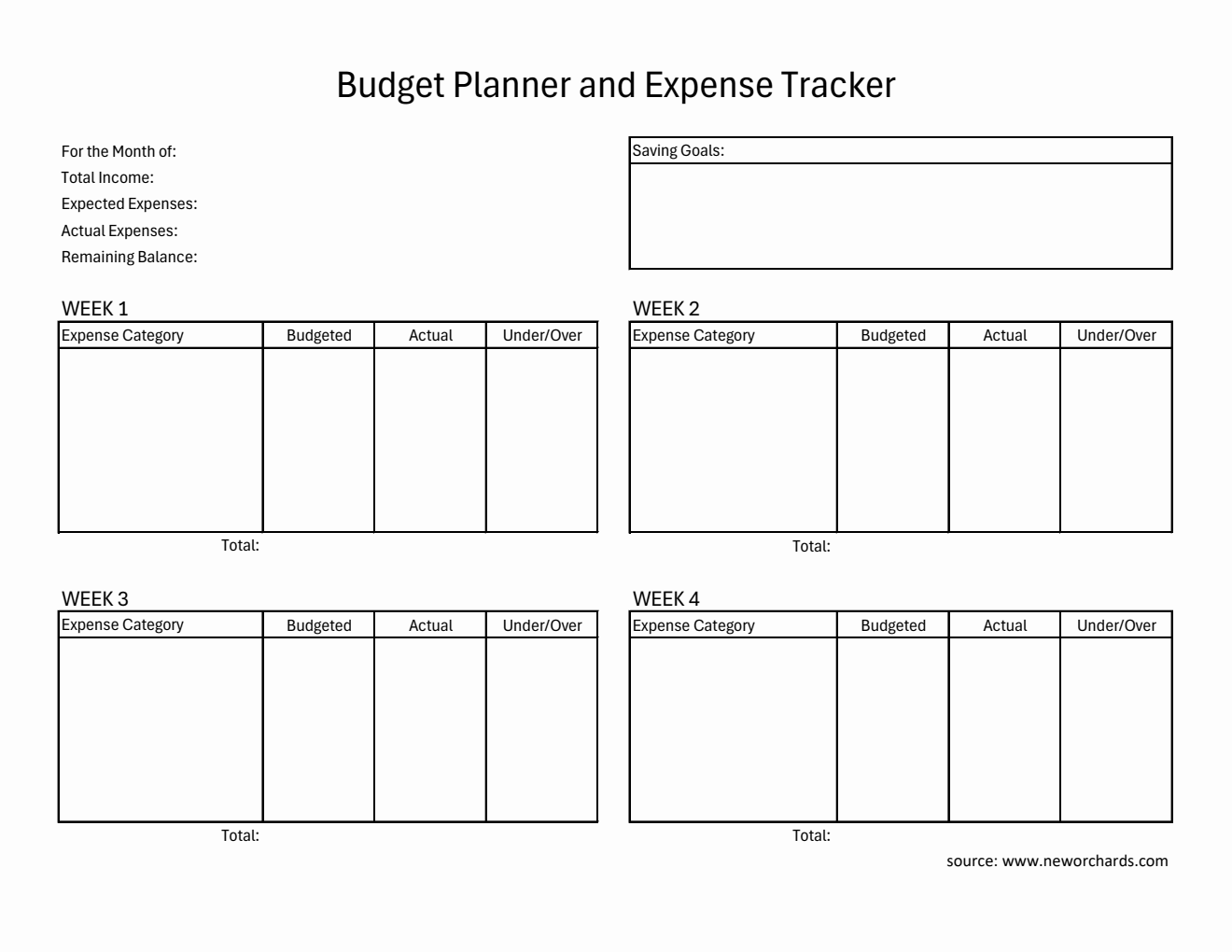 Free Budget Planner Templates (PDF, Word, Excel)