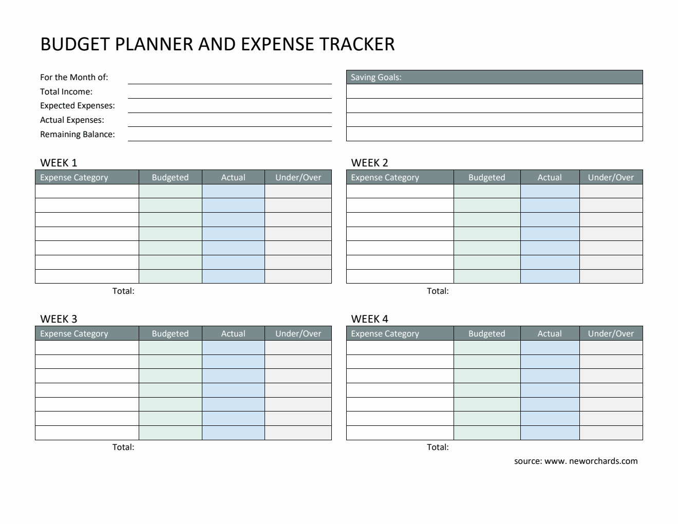 Free Budget Planner Templates (PDF, Word, Excel)