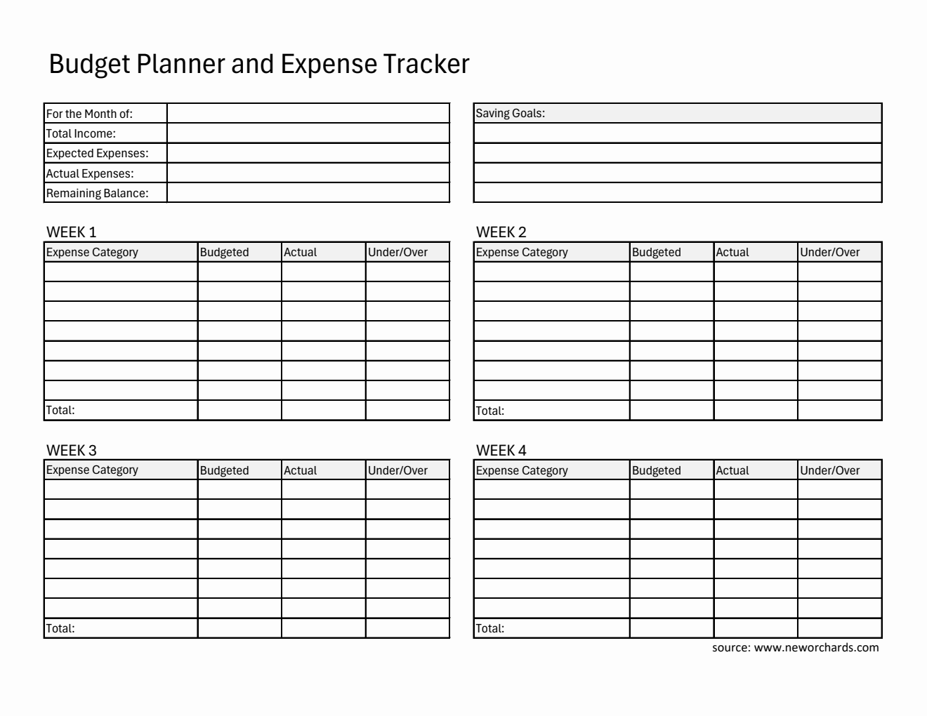 Free Budget Planner Templates (PDF, Word, Excel)