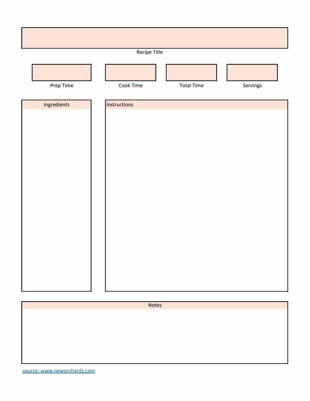 Sharepoint Recipe Card Free Recipe Card Templates (PDF, Word, Excel)
